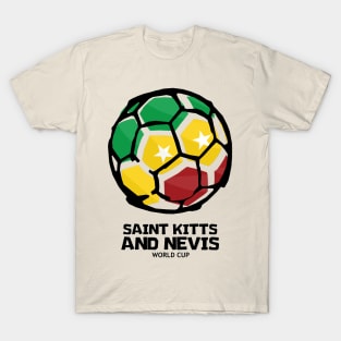 Saint Kitts and Nevis Football Country Flag T-Shirt